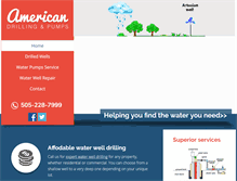 Tablet Screenshot of americandrillingandpumps.com